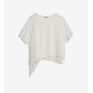 EXPRESS Metallic Clip Dot Asymmetrical Top